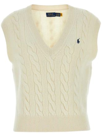 Polo Ralph Lauren Polo Pony-embroidered knit vest - Neutrals