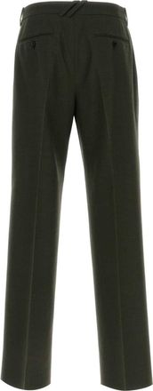 Burberry Mens Wool Trousers Green