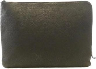Louis Vuitton Pre-owned Monogram Taurillon Travel Bag - unisex - Vintage Clutch - Zwart - ONE Size - Leer - Vintage