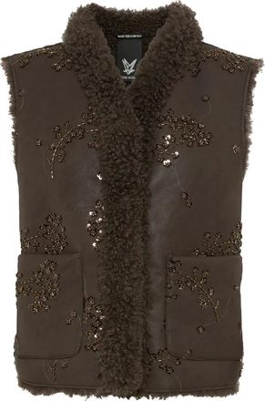 Fuchs Schmitt Fuchs Schmitt - Weste Webpelz - Dames - Jassen - Bruin - Maat: L