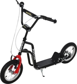 OEM Patinete Infantil De +5 A&ntilde;os Con Manillar Ajustable En Altura Y Estructura De Acero Carga 100 Kg 120x58x75-80 Cm Negro
