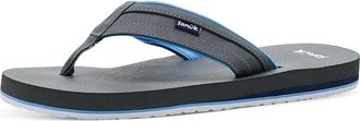 Sanuk Ziggy Mens Sandals Dark Shadow : 14 D - Medium, Leather/Rubber
