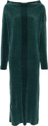 Patrizia Pepe logo-charm midi dress - women - Polyester/Elastane - II - Green