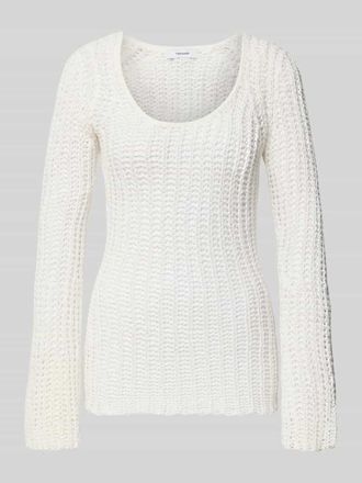Topshop Regular Fit Pullover in H&auml;kel-Optik Modell Fenja in Offwhite, Gr&ouml;&szlig;e XS