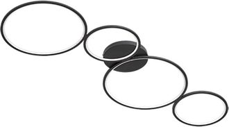 Trio Leuchten Plaf&oacute;n Rondo 4 C&iacute;rculos Led Negro L97 Cm Trio Lighting