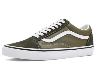 Vans Old Skool Athletic Shoes 2-tone Obsidian Fern : Mens 11 - Womens 12.5 Medium, Canvas/Suede