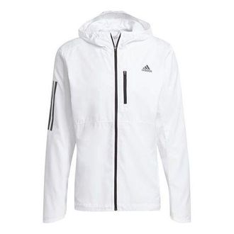 adidas Own The Run Jkt Running Training Sports Hooded Jacket White GJ9948