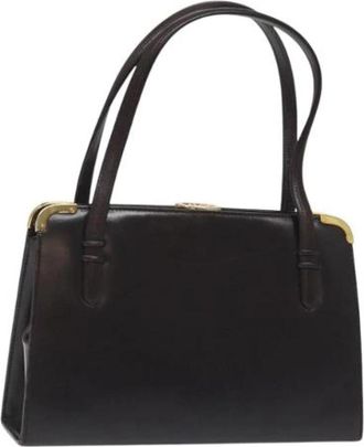 Gucci Tweedehands leren handtassen - Dames - Vintage Handtas - Bruin - ONE Size - Leer - Vintage