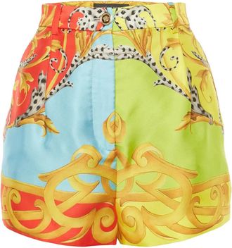Versace Shorts con stampa Acanthus - Giallo