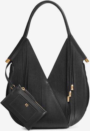 DKNY Baldwin Lasercut Mini Shoulder in Black/gold at Nordstrom