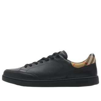 Burberry 26 Leather Set Sneakers Black Sand Beige 81188511