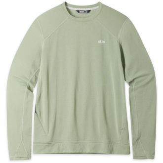Stio Mens Trax Power Grid Crew Pullover Green XXL