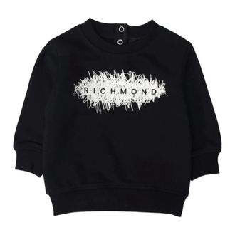 John Richmond Crewneck Sweatshirt - male - John Richmond - Kids Sweatshirts - Black - 12 M - Kids