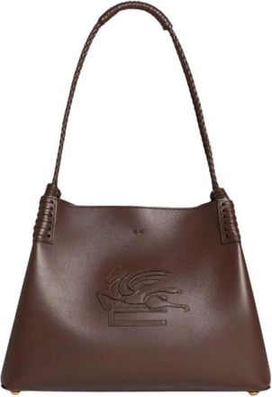 Etro Libra leren shopper - Dames - Schoudertassen - Bruin - ONE Size - Leer - Tassen