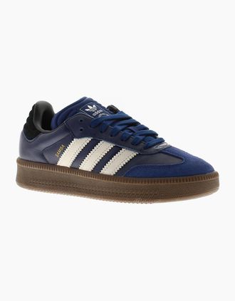 adidas Originals Womens Adidas Originals Womens Trainers Samba Xlg Leather Lace Up deep blue white UK Si - Size: 5.5