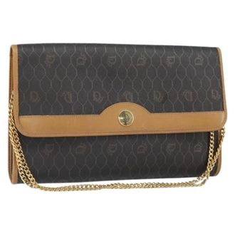 Dior Pre-owned Clutches, female, Brown, Size: ONE SIZE Pre-owned Vintage PVC Leather Shoulder Bag