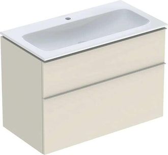 Keramag Keramag - Geberit Icon Set Mueble Lavabo Con Mueble Bajo Lavabo, 2 Cajones