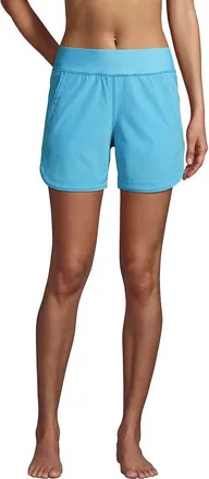 Lands End Plus Size SunShade UPF 50 5 Board Shorts with Panty in Turquoise at Nordstrom, Size 22W