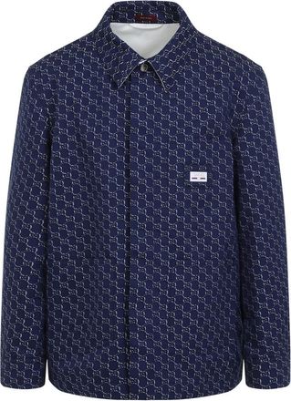 Gucci Hombre, Camisas, Azul, Talla: S