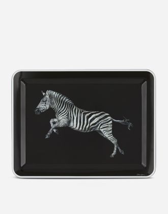 Dolce & Gabbana Wooden Tray Large - Rectangular Multicolor Onesize