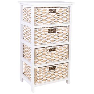 Wanderlust Deco Cajonera de madera blanca 40x29x73 cm