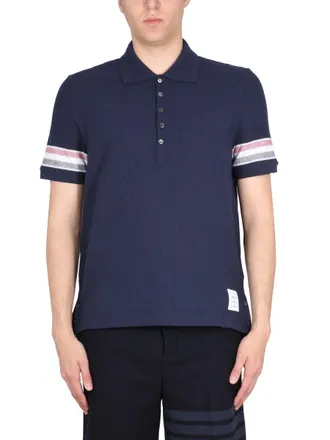 Thom Browne Cotton Polo - Blue
