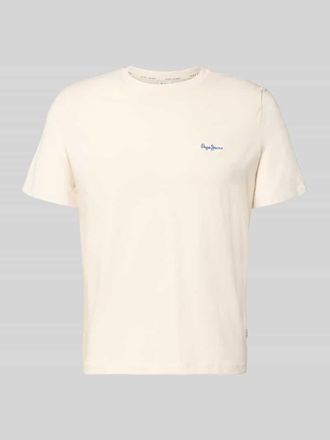 Pepe Jeans London Regular Fit T-Shirt aus reiner Baumwolle Modell CONNOR in Ecru, Gr&ouml;&szlig;e XXL