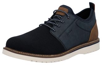 Rieker Slip-On Sneaker RIEKER, Herren, Gr. 40, bunt (nachtblau, braun), Lederimitat, Textil, Schuhe Slip-On Sneaker, Slipper, Schlupfschuh, Freizeitschuh mit