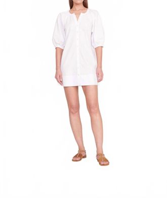 Staud Mini Vincent Dress In White