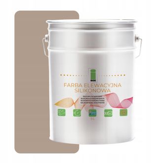 OEM Pintura De Silicona Para Fachadas, Color Beige Perlado, 5 Litros, Permeable Al Vapor
