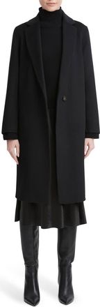 Vince One-Button Long Coat in Black at Nordstrom, Size X-Small