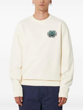 Filling Pieces embroidered-patch crew-neck sweatshirt - men - Cotton - M - White