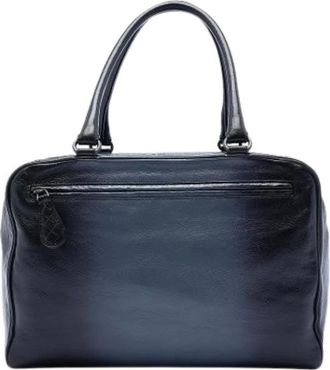 Bottega Veneta Pre-owned Handbags, female, Blue, Size: ONE SIZE Pre-owned Leather Handbag