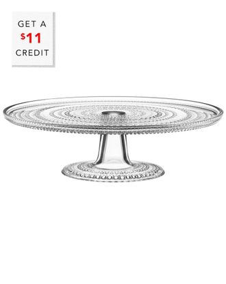 iittala Kastehelmi 12.5In Clear Cake Standwith $11 Credit