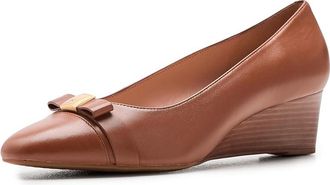 Cole Haan Go-to Malta Bow High Womens Heels British Tan Leather : 10.5 B - Medium