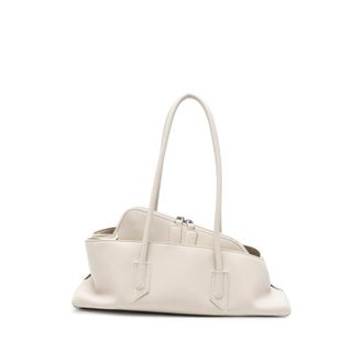 The Attico Small La Passeggiata Leather Shoulder Bag