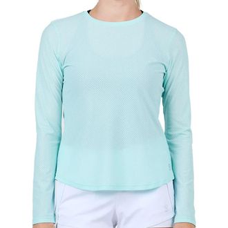 Sofibella Staples Womens Long Sleeve Tennis Shirt in Blue Light at Nordstrom, Size X-Large