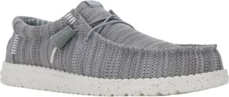Hey Dude Mens Wally Stretch Sox Loafers In Grey