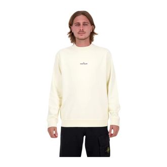 Stone Island Sweatshirts, male, Beige, Size: XL Industrial Four Print Sweat Shirt