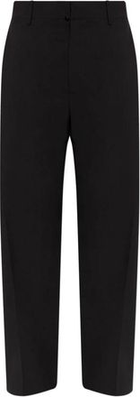 Dsquared2 Rechtebroek met persvouw - Heren - Nette broeken - Zwart - XL - Wol - Broeken