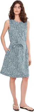 Royal Robbins Spotless Traveler Tank Top Dress Womens Dress Deep Blue Briar Print : MD, Nylon/Spandex
