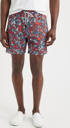 Dark Seas Warwick Stretch Drawstring Shorts in Navy/red at Nordstrom, Size Xx-Large