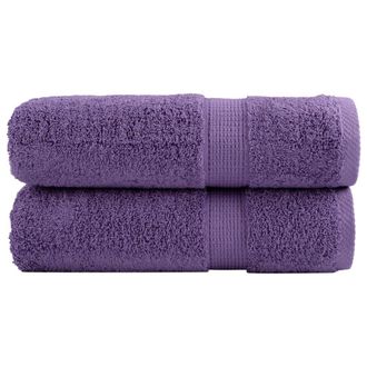Berkfield Home Premium Hand Towels SOLUND 2 pcs Purple 50x100 cm 600 gsm