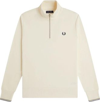 Fred Perry Felpa con zip intera - - Sweatshirts & Hoodies - Uomo - Beige - S