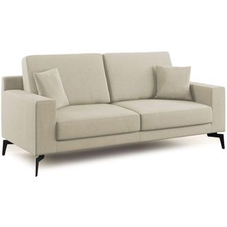 Divani.Store Prestige Sof&aacute; Moderno En Microfibra Desmontable 166 Cm Crema