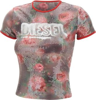 Diesel T-unkyel - Dames - T-shirts - Rood - S - Polyester - Tops