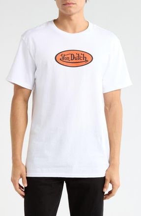 Von Dutch Logo Cotton Blend Graphic T-Shirt in White at Nordstrom, Size Medium