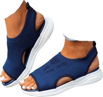 Generic Arch Support Sandals for Women Wide Fit Orthopedic Summer Slides, Sport Open Toe Memory Foam Beach Shoes Washable Casual Walking Sandals