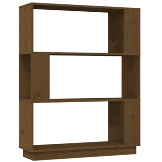 vidaXL Vidaxl - Libreria/Divisorio Ambrato 80x25x101 cm Legno Massello di Pino