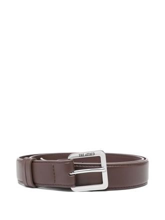 The Attico logo buckle belt - Brown
